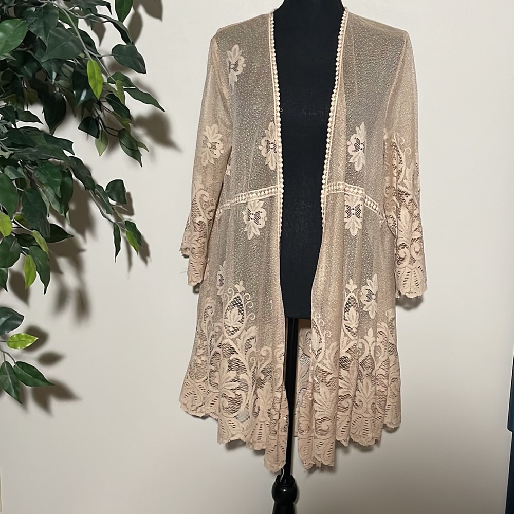 Artistic Works by Lu lace cardigan/kimono Size L